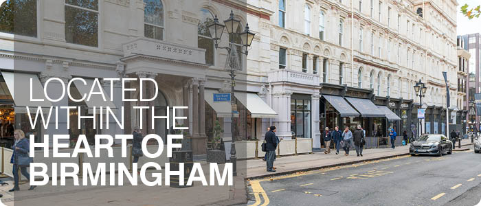 Located within the heart of Birmingham.